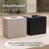 imageCLEAN SKIN CLUB Cement Box for 50 Disposable Clean Towels XL Towels NOT Included Concrete Container for Face Towelettes Bathroom Counter Storage Cleansing Facial Dry WipesMatte Onyx