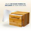 imageClean Skin Club Luxe Bamboo box with Drawer  50 XL TowelsBamboo Unscented