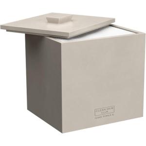 imageCLEAN SKIN CLUB Cement Box for 50 Disposable Clean Towels XL Towels NOT Included Concrete Container for Face Towelettes Bathroom Counter Storage Cleansing Facial Dry WipesTaupe Stone