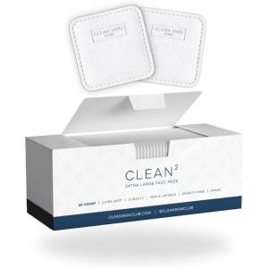 imageClean Skin Club Clean Pads 20 New ampamp Improved Edges Guaranteed Not to Shed ampamp Tear Face Pads Unique Triple Layers Textured ampamp Ultra Soft Side Organic Disposable Cotton Pair with Makeup Remover1 pack