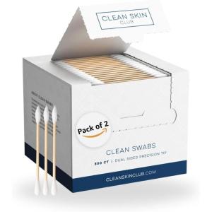 imageClean Skin Club Clean Swabs  6 Pack Total 3000 Count  One Pointed Tip  Biodegradable  Organic Cotton ampamp Bamboo  Makeup ampamp Nail Polish Touchups  ChlorineFree ampamp Hypoallergenic1000 Count