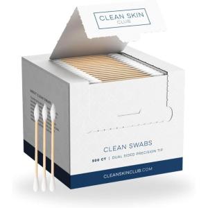 imageClean Skin Club Clean Swabs  6 Pack Total 3000 Count  One Pointed Tip  Biodegradable  Organic Cotton ampamp Bamboo  Makeup ampamp Nail Polish Touchups  ChlorineFree ampamp Hypoallergenic500 Count