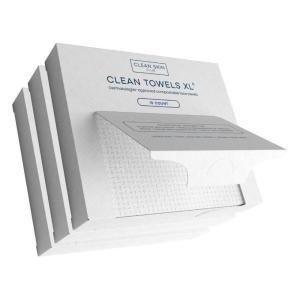 imageClean Skin Club Clean Towels XL 100 USDA Biobased Face Towel Disposable Face Towelette Eczema Association Accepted Makeup Remover Dry Wipes Ultra Soft 30 Count Pack of 390 Count Pack of 1