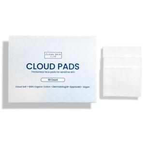 imageClean Skin Club Cloud Pads UltraSoft ampamp Thick Face Pads 100 Organic Cotton DermatologistApproved Makeup Remover and Toner Applicator SensitiveSkin Safe 60 Count Pack of 1