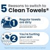 imageClean Skin Club Clean Towels XL Travel Pack 100 USDA Biobased Disposable Face Towel Eczema Association AcceptedDry Wipes TSAApproved Travel Essential1 Pack 10 Ct Total