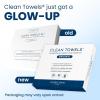 imageClean Skin Club Clean Towels XL Travel Pack 100 USDA Biobased Disposable Face Towel Eczema Association AcceptedDry Wipes TSAApproved Travel Essential1 Pack 10 Ct Total